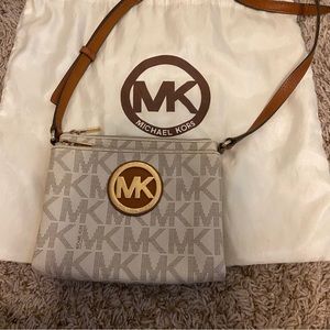 Michael Kors cream crossbody